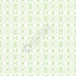 无缝花纹白色墙纸条纹绿色叶子绘画插图背景图片