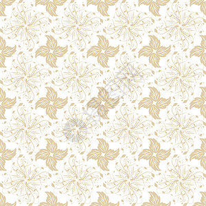 无缝裁缝花类模式装饰叶子条纹绘画白色褐色创造力墙纸插图背景图片