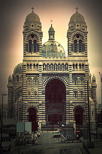 圣玛丽马朱雷     法国马赛大教堂教会建筑历史性历史宗教大教堂地标英语纪念碑金子图片