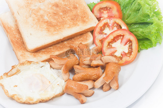 早餐食物烹饪猪肉杯子午餐盘子火腿服务草本植物酒吧图片