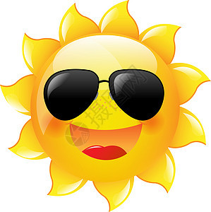 微笑的太阳天气太阳镜季节眼镜喜悦阳光插图橙子晴天天空图片