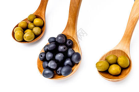 橄榄营养黑色蔬菜小吃勺子烹饪美食水果食物饮食图片