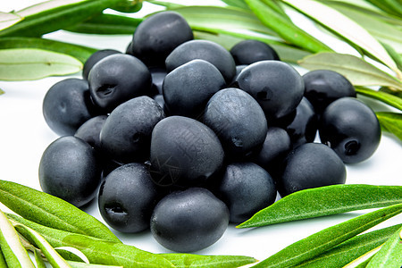 黑橄榄黑色营养水果美食植物食物烹饪收成树叶蔬菜图片