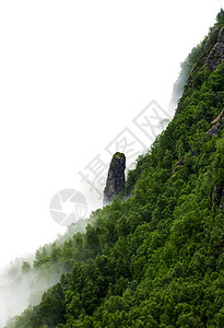 Kjerag 雾岩图片