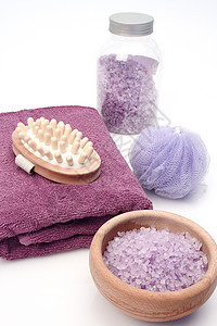 熏衣浴盐化妆品奢华疗法紫色卫生治疗草本植物宏观温泉产品图片