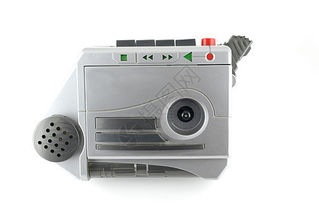 旧音乐播放器 磁音电子产品磁带录音机盒子按钮控制板技术卷轴圆圈扬声器图片