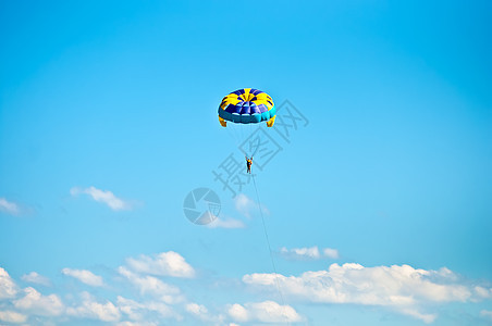 夏季的远足橙子降落伞生活活动闲暇潜水跳伞翅膀爱好天空图片