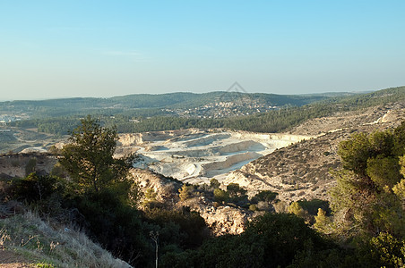 以色列的自然性质爬坡衬套农村树木绿色天蓝色蓝色教养天空荒野图片