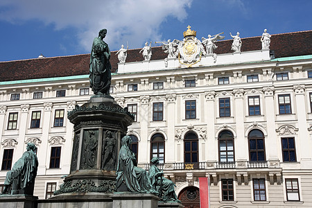 霍夫堡宫庭院 霍夫堡宫在维也纳 奥地利吸引力雕塑旅游历史文化纪念碑城市观光旅行天空图片