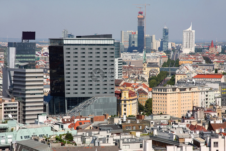 奥地利维也纳全景地标建筑首都房子商业城市中心景观正方形图片