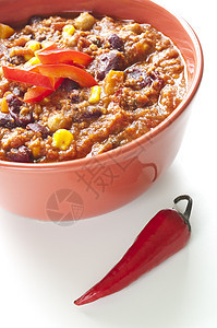 奇利康卡朗食物胡椒牛肉午餐红色玉米图片