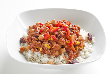 奇利康卡朗午餐水平玉米红色牛肉食物胡椒图片