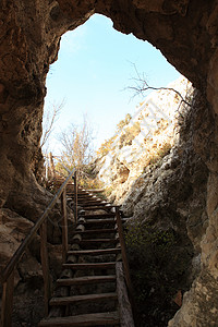 乌克兰克里米亚州爱斯基凯门山洞城乌克兰地平线热带天气太阳风景爬坡旅行蓝色海岸场景图片