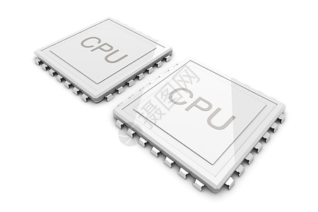 CPU 双核心CPU插图理器技术白色芯片硬件连接器电路加工电子图片