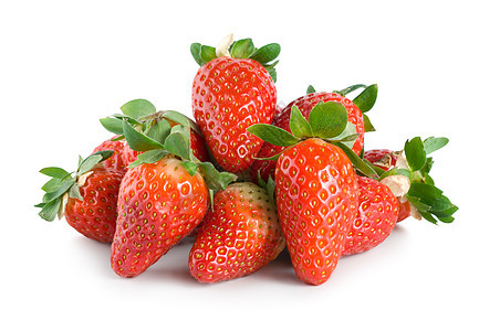 草莓红色甜食美食家绿色水果健康饮食浆果食物背景图片