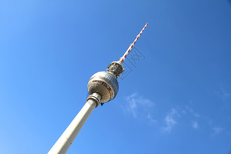 柏林电视塔天线收音机观光播送蓝色天空建筑商业纪念碑地标图片