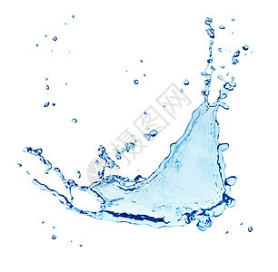 蓝色水喷液体飞溅背景图片