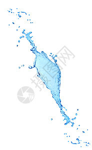 水喷水蓝色飞溅液体图片