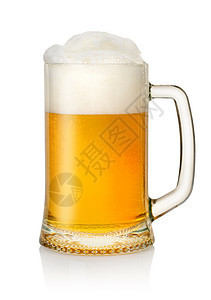 啤酒色彩脆弱性金子对象白色影棚橙子黄色酒精啤酒杯图片