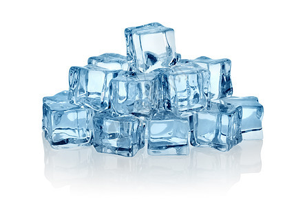 冰立方体折射形状反射白色冰晶水晶玻璃立方体冷藏图片