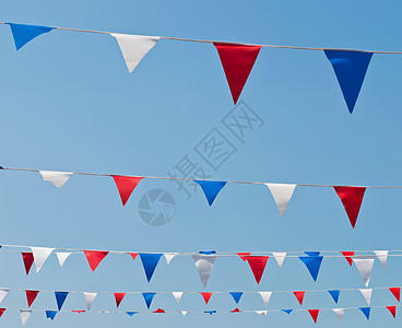 邦旗白色生日王国纪念日三角形蓝色细绳庆典红色乐趣图片