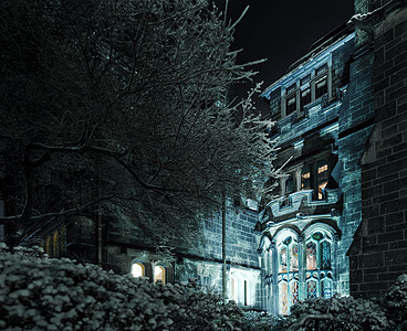 波士顿大学的城堡城英语建筑天气季节大厦大学蓝色学校校园教育图片