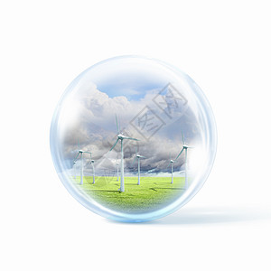 风电生态资源云景农场创新刀刃环境涡轮风车太阳图片