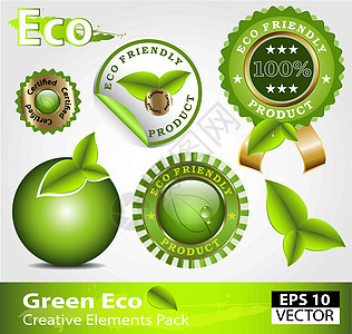 绿色生态友好型设计要素图片