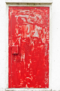 红色彩色风化门图片
