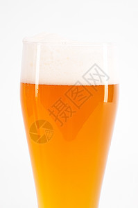 孤立的德国啤酒小麦饮料食物液体泡沫啤酒厂器皿宏观酒精金子图片