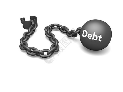 欠债债务贷款金融插图解放自由信用借方奴隶镣铐监狱背景图片