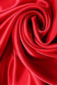 平滑优雅的红色丝绸奢华曲线纺织品海浪柔软度材料热情布料投标胭脂图片