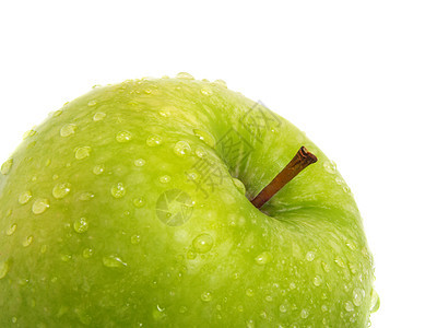 新鲜绿苹果部分图片
