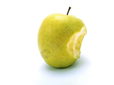 吃绿苹果图片