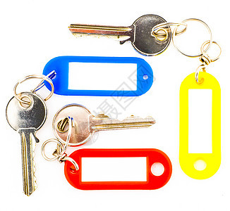 键和标签安全金属戒指房子入口白色商业贷款财产塑料图片