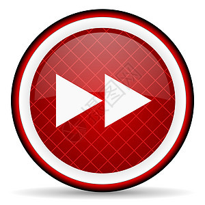 白色背景上滚动红色光滑图标音乐录音机电话钥匙电视互联网按钮倒带歌曲视频图片