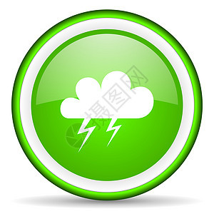 白色背景上的绿色绿光图标Name气象多云网站按钮钥匙电话风暴气候天气网络图片