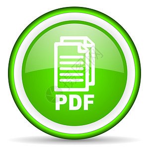 pdf 白色背景上的绿色光滑图标打印格式网络报纸依恋手机杂志档案商业生态图片