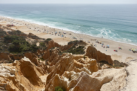沙石悬崖崎岖编队岩石海岸海岸线石头大风风景砂岩红色图片