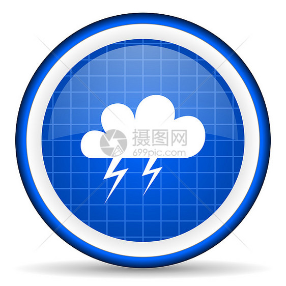 白色背景上的天气蓝色光亮图标预报网络气氛电话网站多云气候气象互联网温度图片