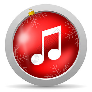 白色背景上的音乐 红色光滑的圣诞节图标立体声网络蓝色钥匙手机溪流声学按钮网站互联网图片