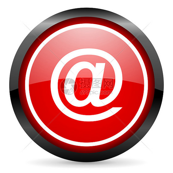 白色背景上的圆红色光滑图标电话键盘盒子网络商业按钮地址邮件钥匙邮政图片