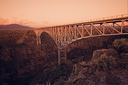 里奥格兰德峡谷大桥地方纳米日落峡谷岩石建造建筑旅行结构建筑学图片
