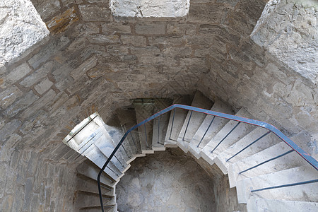 螺旋楼梯入口地面建筑扶手石头金属建筑学鹅卵石窗户图片