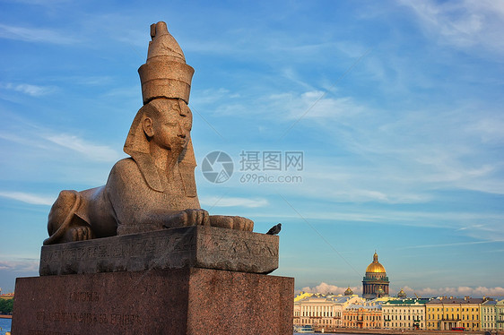 埃及 sphinx景观建筑学码头古董旅游地标日落城市人面狮身图片