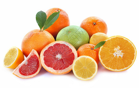 柑橘水果橙汁叶子柠檬黄色团体柚子橙子红色工作室食物图片