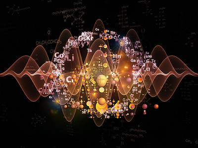 化学比喻设计墙纸科学作品原子海浪粒子元素实验室插图图片