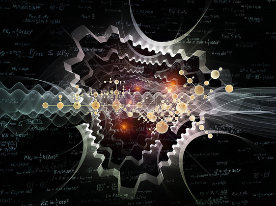 象形物理科学设计插图元素化学粒子齿轮墙纸实验室作品图片