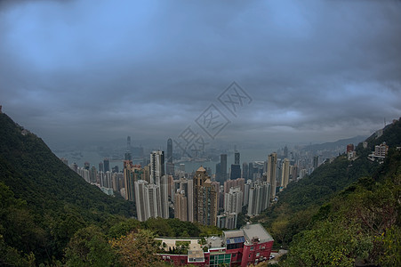 峰顶时香港视图商业建筑天空经济景观城市市中心中心银行国际图片