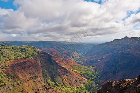 Waimea峡谷  Kauai 夏威夷天空气候风景地方岩石热带图片